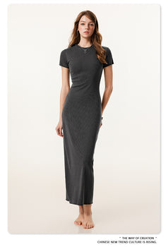 Women's Heavy Washed Short Sleeve Dress