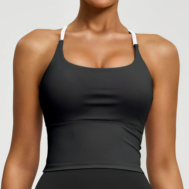Beautiful Back Cross Strap Naked Sports Vest