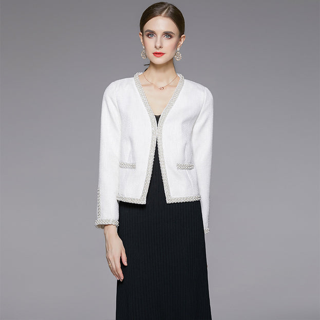 Temperament Slim Wool Fabric Short Jacket
