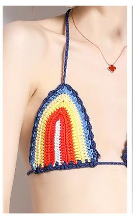 Hollowed Out beach Holiday Style Fashion Hanging Neck Wipe Chest Suspender and High Waist Tassel Sexy Bag Buttock Skirt Suit