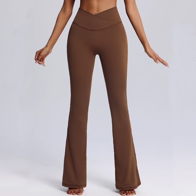 Women's High-Waisted Sporty Tight Wide-Leg Pants