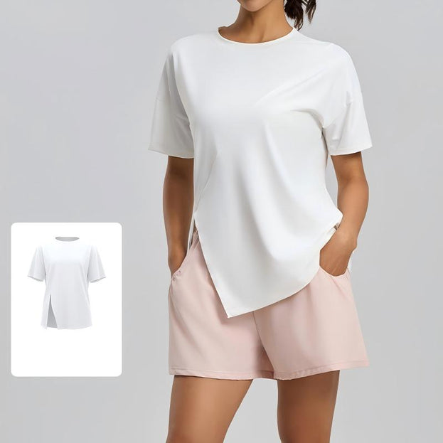 Women's Split Loose Sports Fitness Top