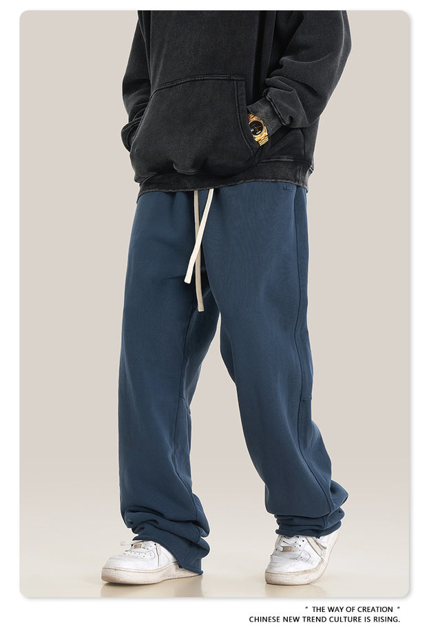 Washed And Aged Trendy Loose Casual Pants