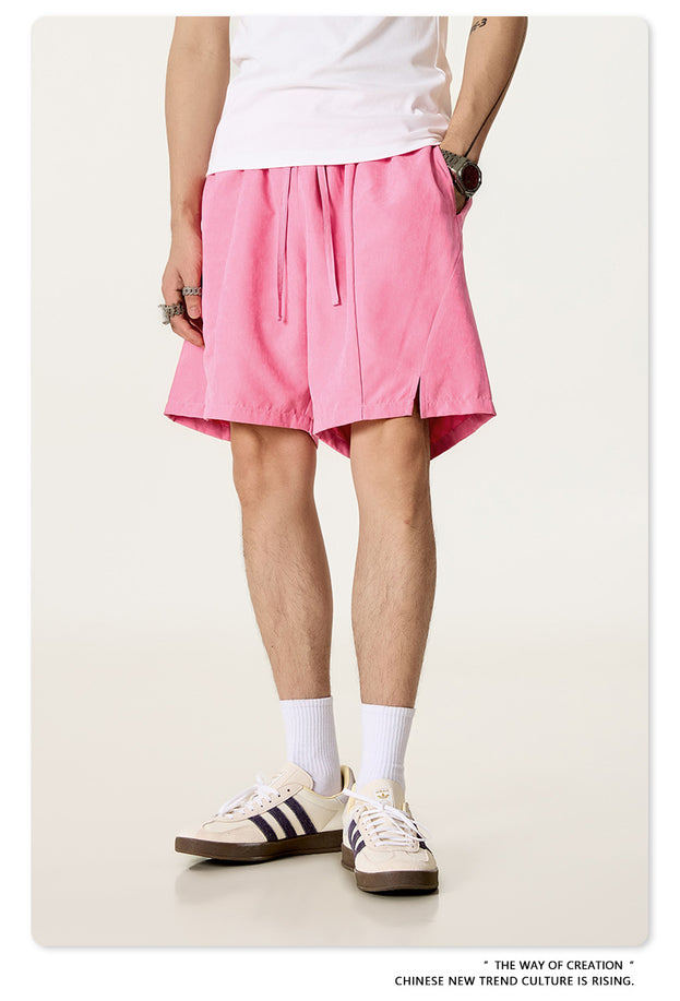Summer Solid-color Beach Capre Pants, Waterproof Quick-drying Men's Shorts