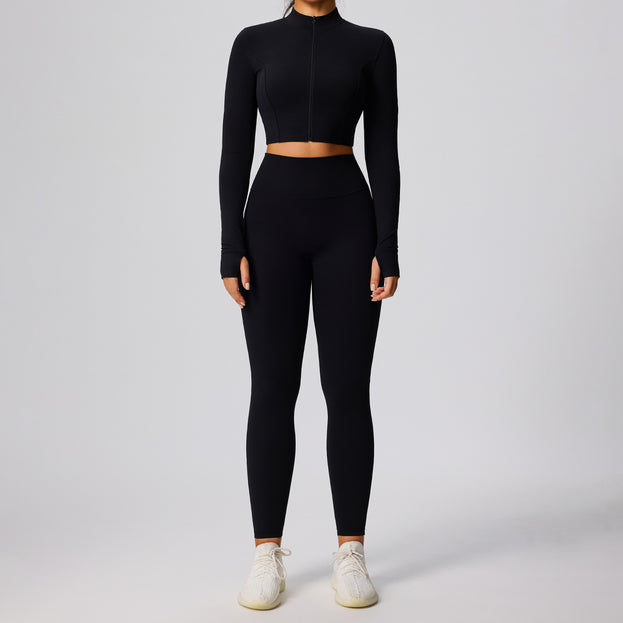 Breathable Tight Elastic Fitness Yoga Two-Piece Set for Women