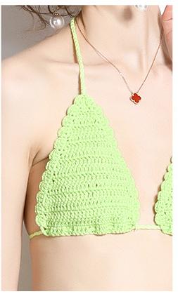 Leisure Vacation Sexy Knitted Suspender Vhest Erase and Tassel Short Skirt Two Piece Suit