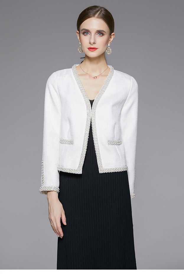 Temperament Slim Wool Fabric Short Jacket