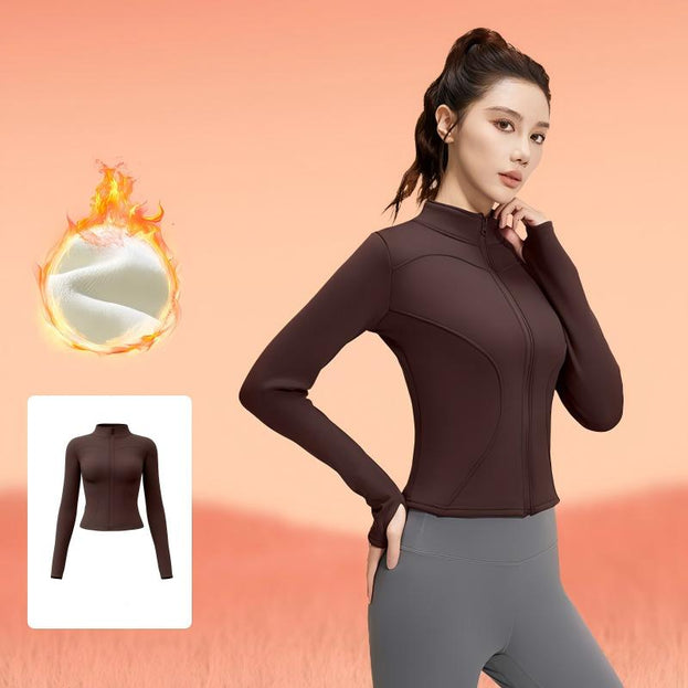 Women's Running and Cycling Sport Yoga Coat with Insulation