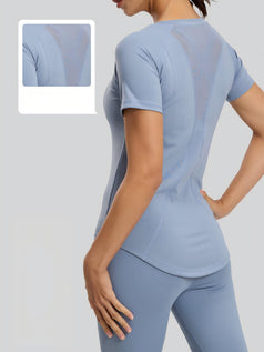 Women's Back Gauze Yoga Shaping Quick-Dry Fitness Top