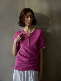 Elegant Solid-color Soft Jersey Women Top
