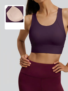 Outer Wear T-back Sports Yoga Bra