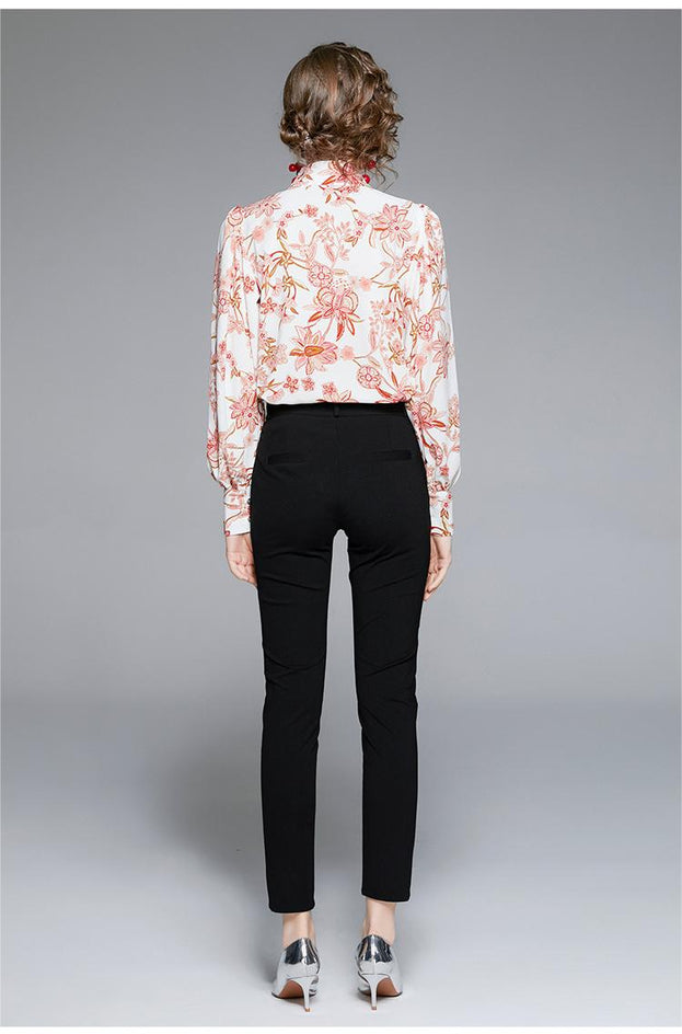 Western Style Female Design Sense Bubble Sleeve Shirt Female European Shirt Lantern Sleeve