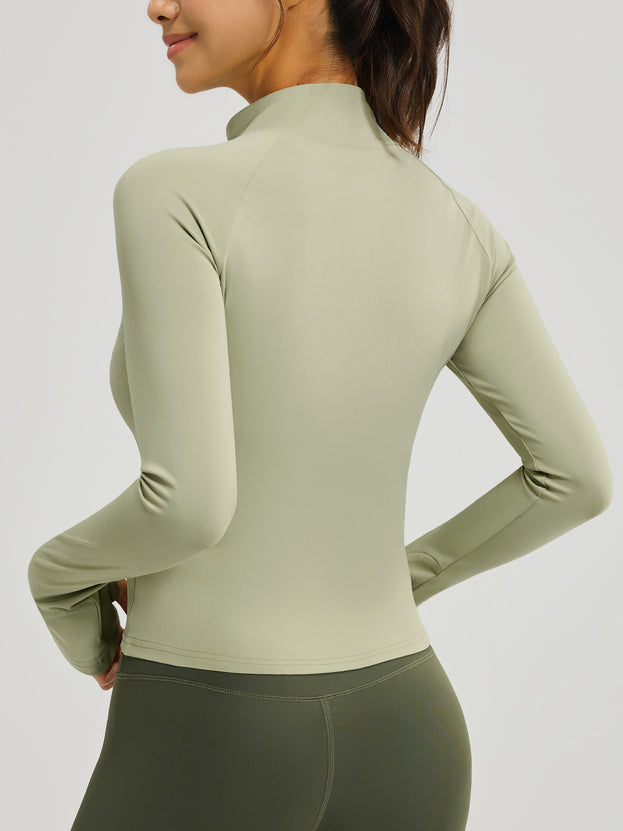 High-Neck Slim-Fit Multi-Color Yoga Jacket