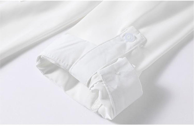 Small Fresh White Shirt and Orange Patchwork Skirt Two-piece Set