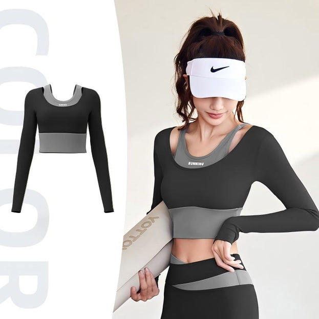 Multi-Color Yoga Fitness Long-Sleeved Women's Shirt