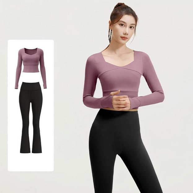 High Elasticity Slimming Fitness High-Waist Yoga Set for Women