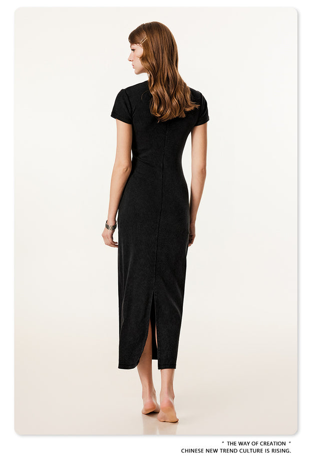 Women's Heavy Washed Short Sleeve Dress