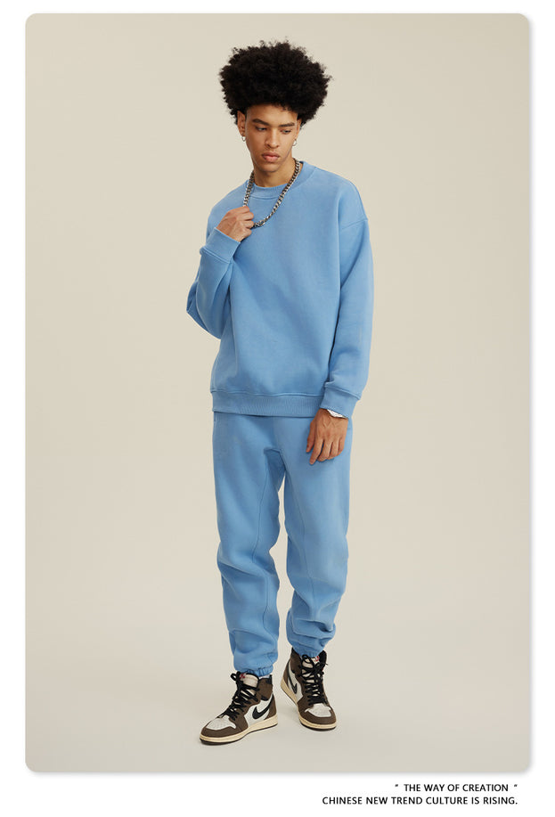 American-style Trendy Round-neck Long-sleeved Warm Sweatshirt
