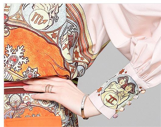 Women's Temperament Suit Lantern Sleeve Shirt and Closed Waist Shorts Printed Two-Piece Suit