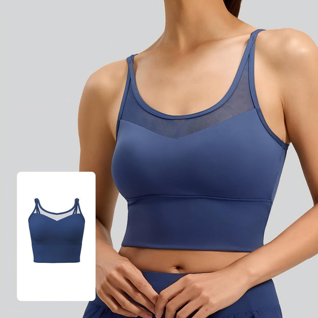 Beautiful Back Cross Gather Sports Fitness Thin Shoulder Bra