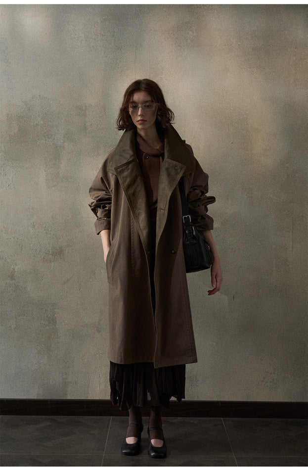 A Fashionable Two-wear, Loose And Long Women's Coat