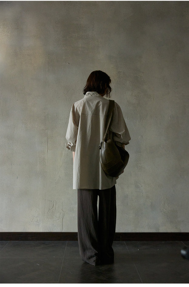 Long-Staple Cotton, Light And Simple, Comfortable For Commuting Women Blouse