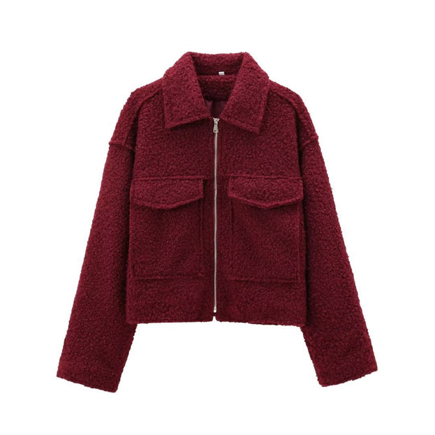 Spring and Autumn Fashionable and Casual Versatile Short Tweed Jacket for Women