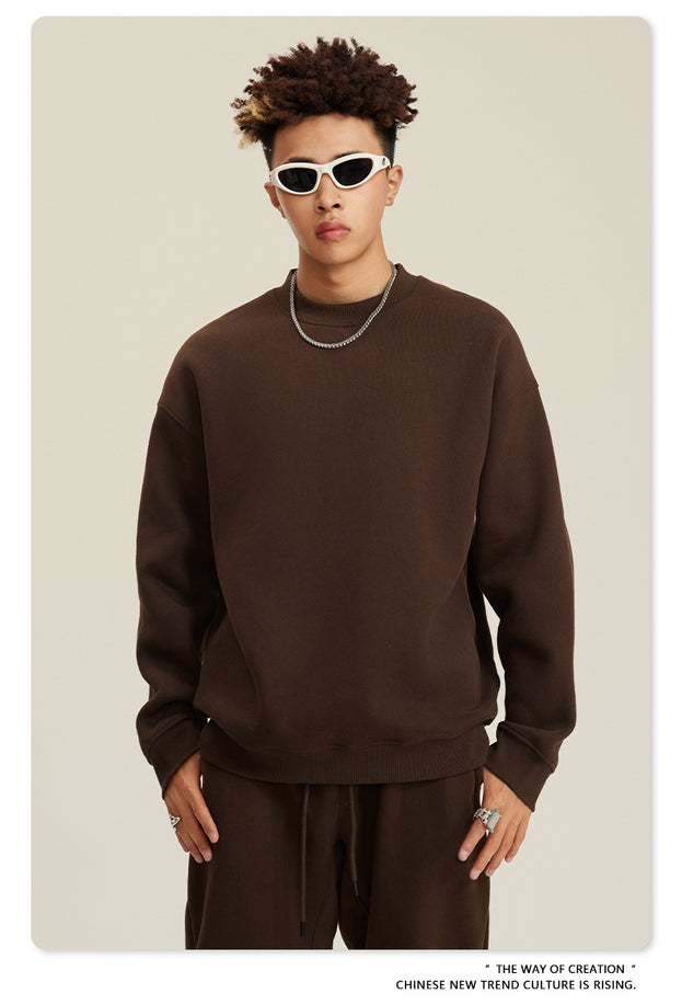 American-style Trendy Round-neck Long-sleeved Warm Sweatshirt