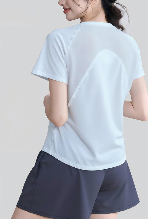 New Back Mesh Style Fitness Yoga Short Sleeves
