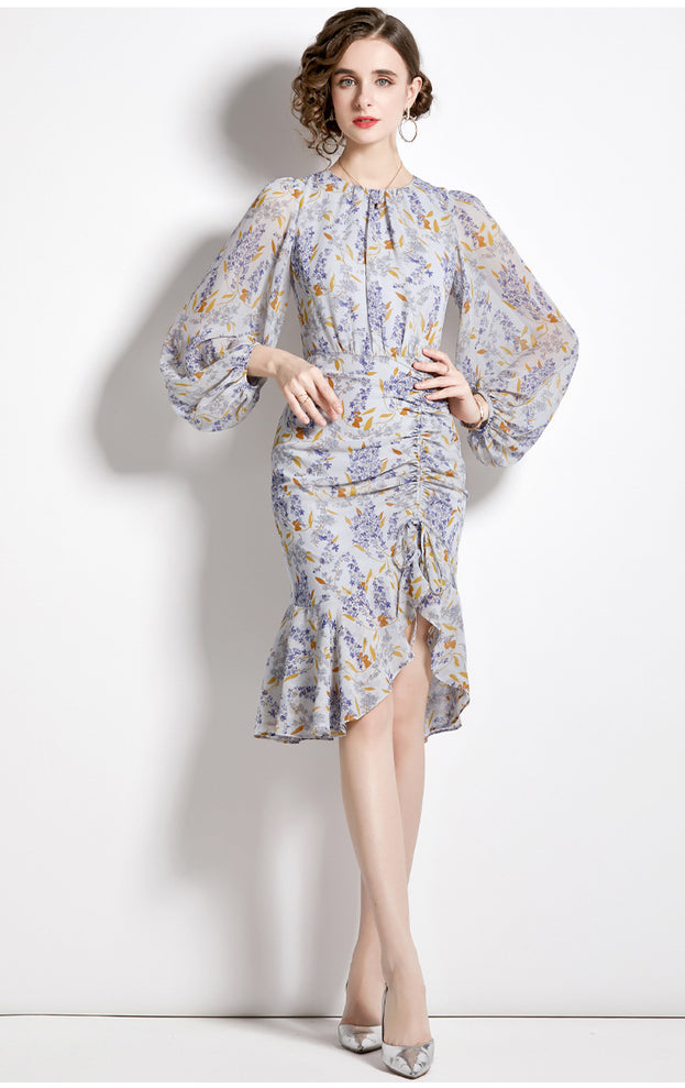 Fish Tail Floral Dress