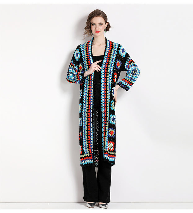 Travel Holiday Knitted Shawl Cardigan