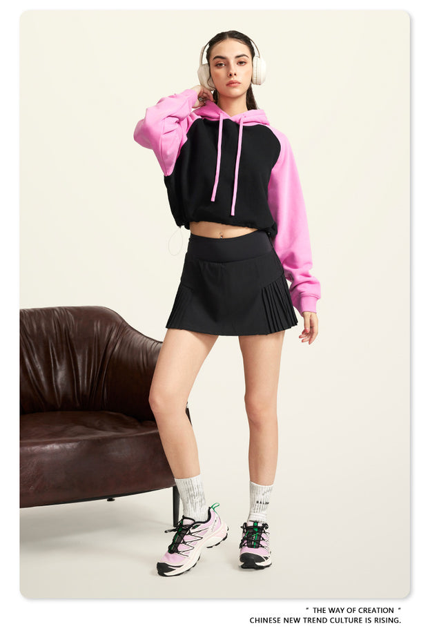 Summer Short-sleeved, Shoulder-length Hooded, Fashionable and Casual Commuting Sweatershirt