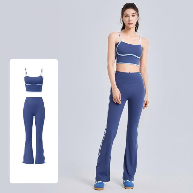 Women's Linear Outdoor Sports High Waist Slimming Suit