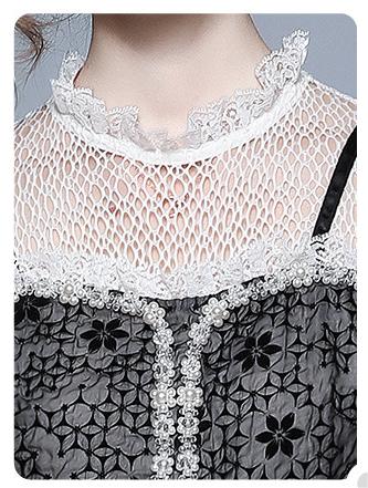 Narrow Waist to Show Thin Temperament Retro Small Fragrance Skirt Long Sleeved Skirt Dress