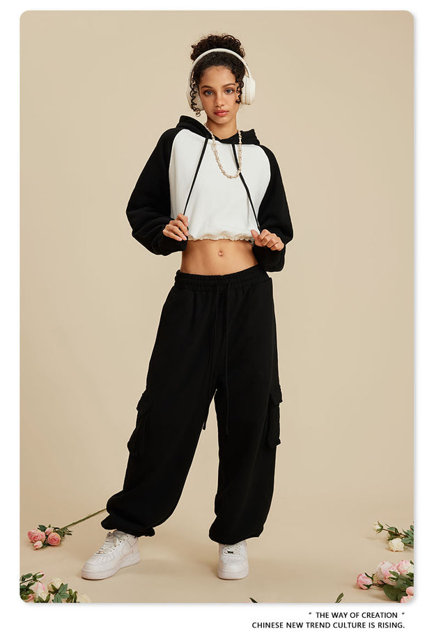 Summer Short-sleeved, Shoulder-length Hooded, Fashionable and Casual Commuting Sweatershirt