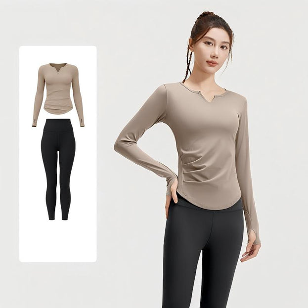 V-neck Stretch High-Waist Sports Yoga Set