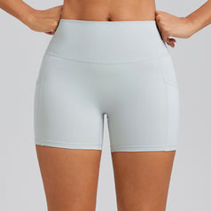 Women's Breathable Tight-Fit Sports Yoga Shorts With Pockets