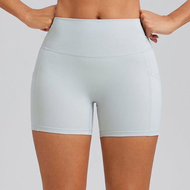 Women's Breathable Tight-Fit Sports Yoga Shorts With Pockets