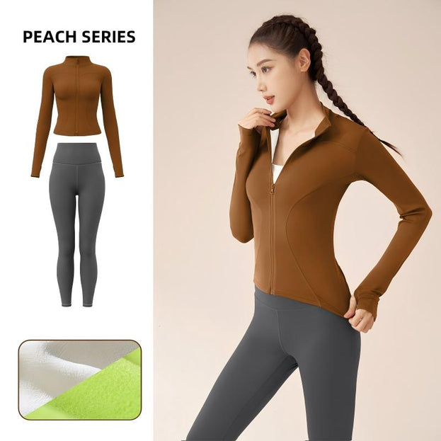 Women's Naked Slim-Fit High Bullet Windproof Fitness Suit