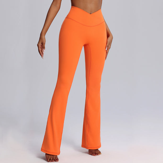 Women's High-Waisted Sporty Tight Wide-Leg Pants