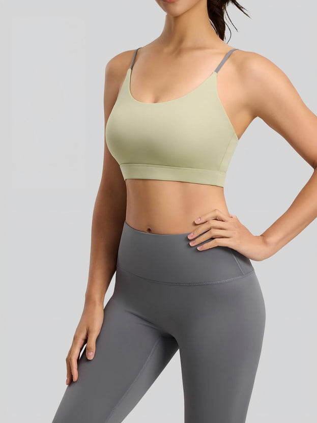 Women's Six Strings Cross Yoga Fitness Bra