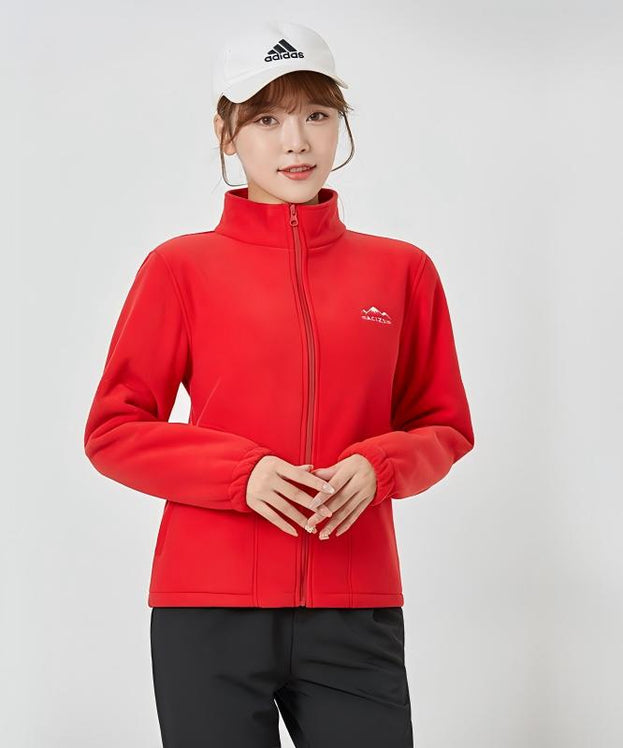Vertical Collar Zipper Double-sided Fleece Jacket Coat