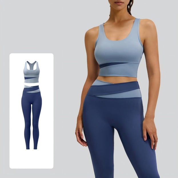 Color-Matched High-Waisted Abdominal-Toning Fitness Yoga Set