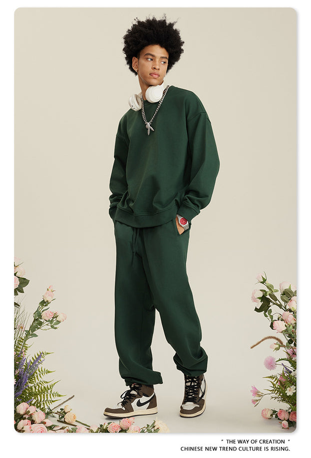 Autumn Solid-color Fashionable And Trendy Commuter Street Style Men's Sweatshirt