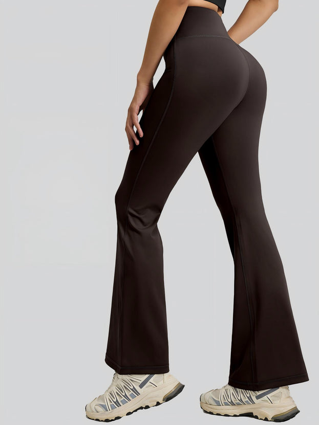 High-Waisted Sheer Athletic Yoga Flared Pants
