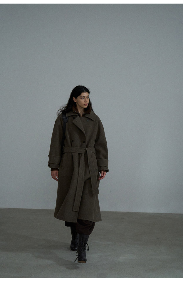 A Classic, Fashionable And Mature Casual Commuter Double-sided Woolen High-count Australian Coat