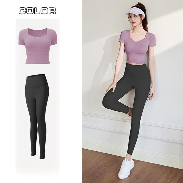 Sports And Yoga Workout Set With Padded Cups for Women