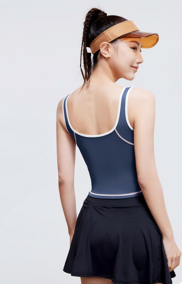 Curved Tank Top – U-Neck High-Elastic Seamless Sports Tank