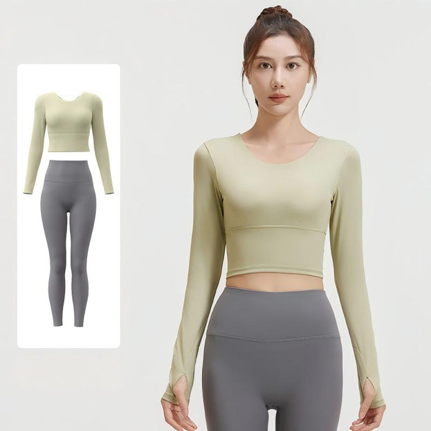 Fall Slimming Nude-Fitting Athletic Yoga Set