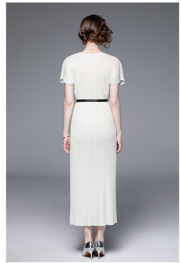 Loose and Thin Temperament Elegant Girl Over-the-Knee Long White Skirt